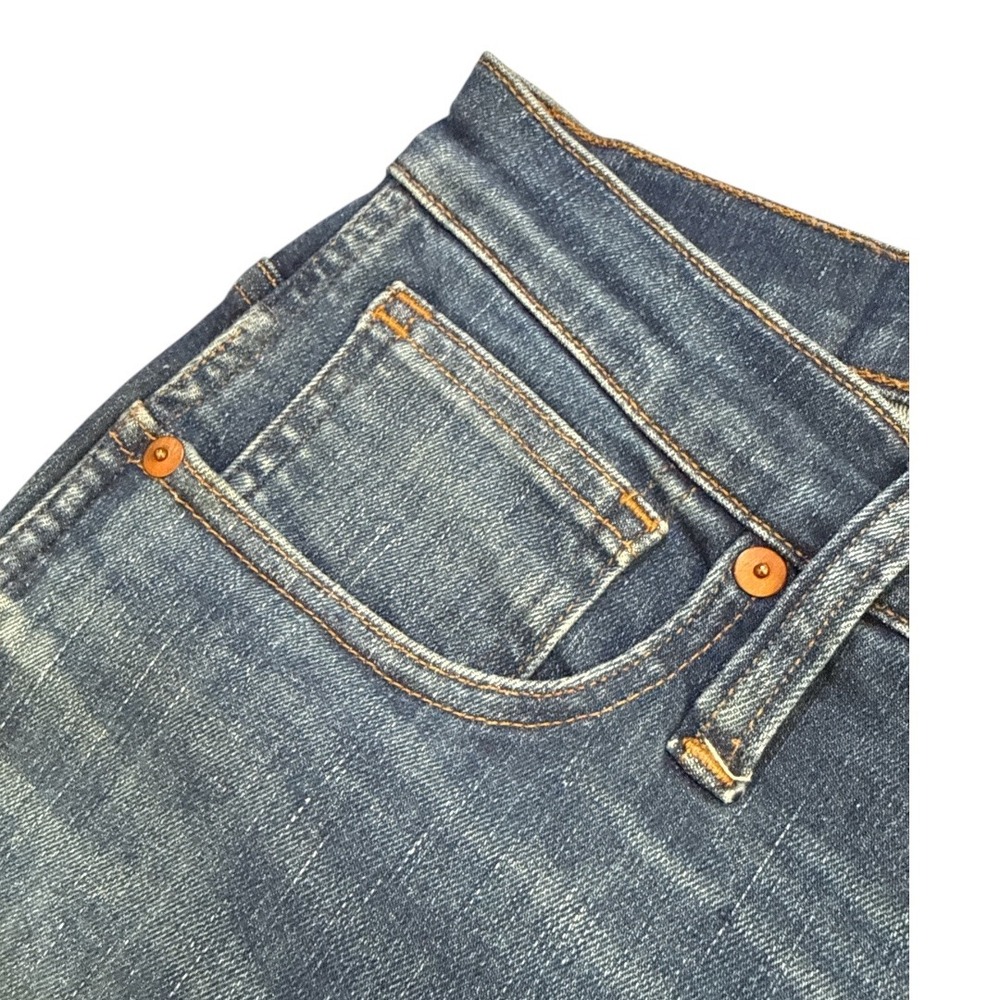 Madewell High Rise Skinny Jeans Medium Wash Raw Hem Size 30 - Picture 6 of 10